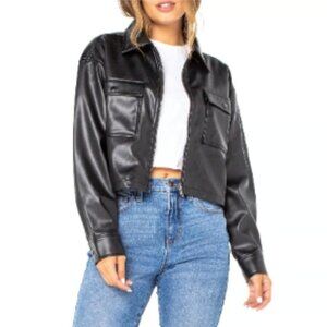 Faux leather jacket